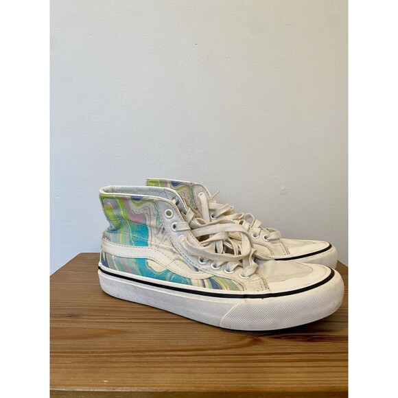 Vans Sk8-Hi 138 Resin Swirl Retro High Top Tapered Skate Sneakers Women's Size 7 - Picture 1 of 12